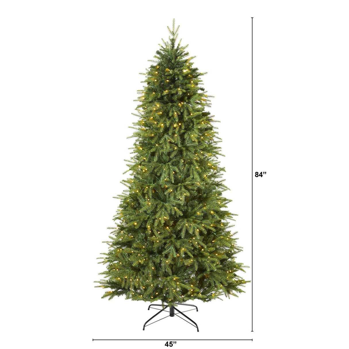 7’ Vancouver Fir “Natural Look” Artificial Christmas Tree with 500 Clear LED Lights and 2542 Bendable Branches-Christmas Tree-Parc Decor