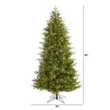 7' Vienna Fir Artificial Christmas Tree with 450 Warm White Lights and 843 Bendable Branches-Christmas Tree-Parc Decor