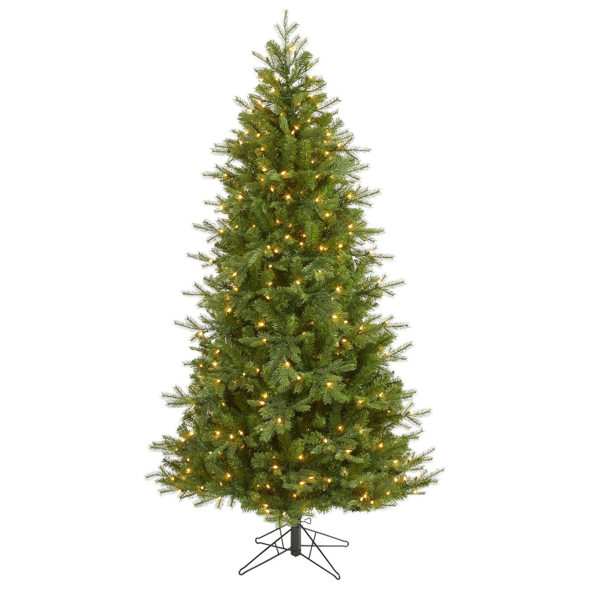 7' Vienna Fir Artificial Christmas Tree with 450 Warm White Lights and 843 Bendable Branches-Christmas Tree-Parc Decor