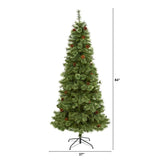 7’ White Mountain Pine Artificial Christmas Tree with 723 Bendable Branches-Christmas Tree-Parc Decor