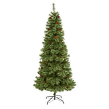 7’ White Mountain Pine Artificial Christmas Tree with 723 Bendable Branches-Christmas Tree-Parc Decor