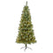 7’ Wisconsin Slim Snow Tip Pine Artificial Christmas Tree with 400 Clear LED Lights-Christmas Tree-Parc Decor