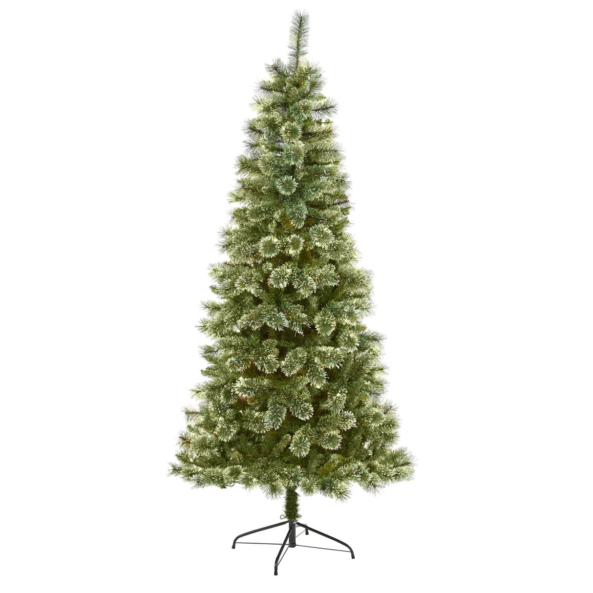 7’ Wisconsin Slim Snow Tip Pine Artificial Christmas Tree with 652 Bendable Branches-Christmas Tree-Parc Decor