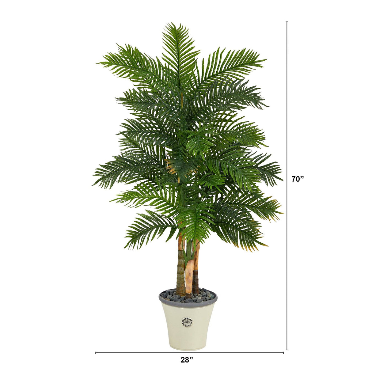 70” Areca Palm Artificial Tree in Decorative Planter (Real Touch)-Parc Decor