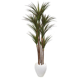 70” Giant Yucca Artificial Tree in White Planter Indoor/Outdoor-Parc Decor