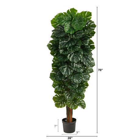 70” Monstera Artificial Tree (Indoor/Outdoor)-Parc Decor