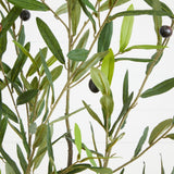 70” Olive Artificial Tree in White Tin Planter-Parc Decor