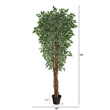 70” Variegated Ficus Artificial Tree UV Resistant (Indoor/Outdoor)-Parc Decor