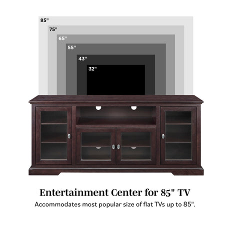 70" Highboy Style Wood TV Stand