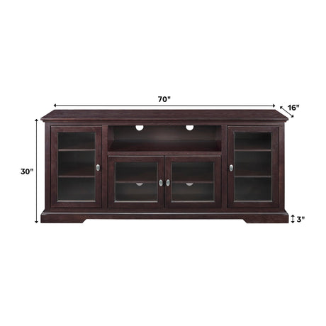 70" Highboy Style Wood TV Stand