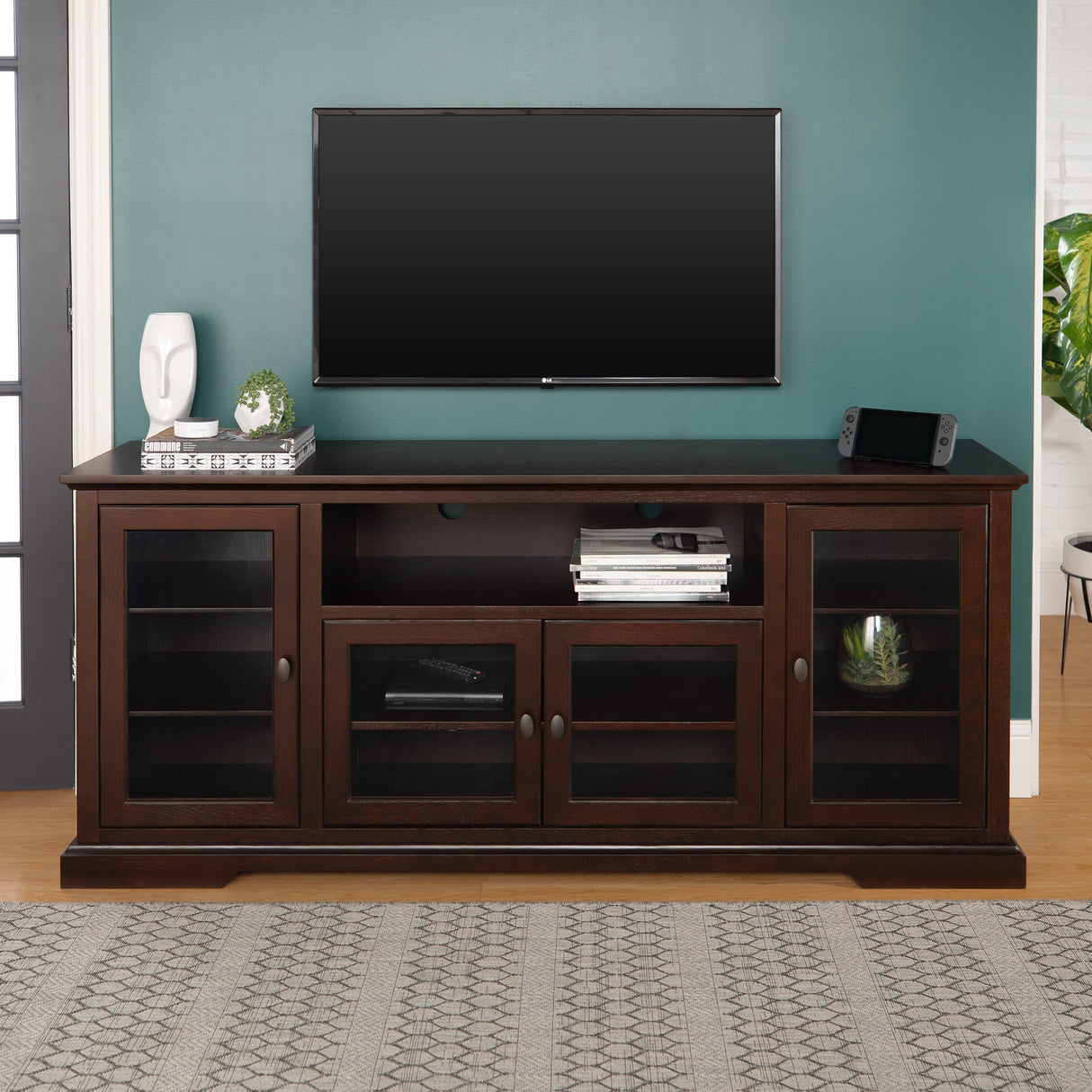 70" Highboy Style Wood TV Stand-Entertainment-Parc Decor