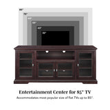 70" Highboy Style Wood TV Stand-Entertainment-Parc Decor