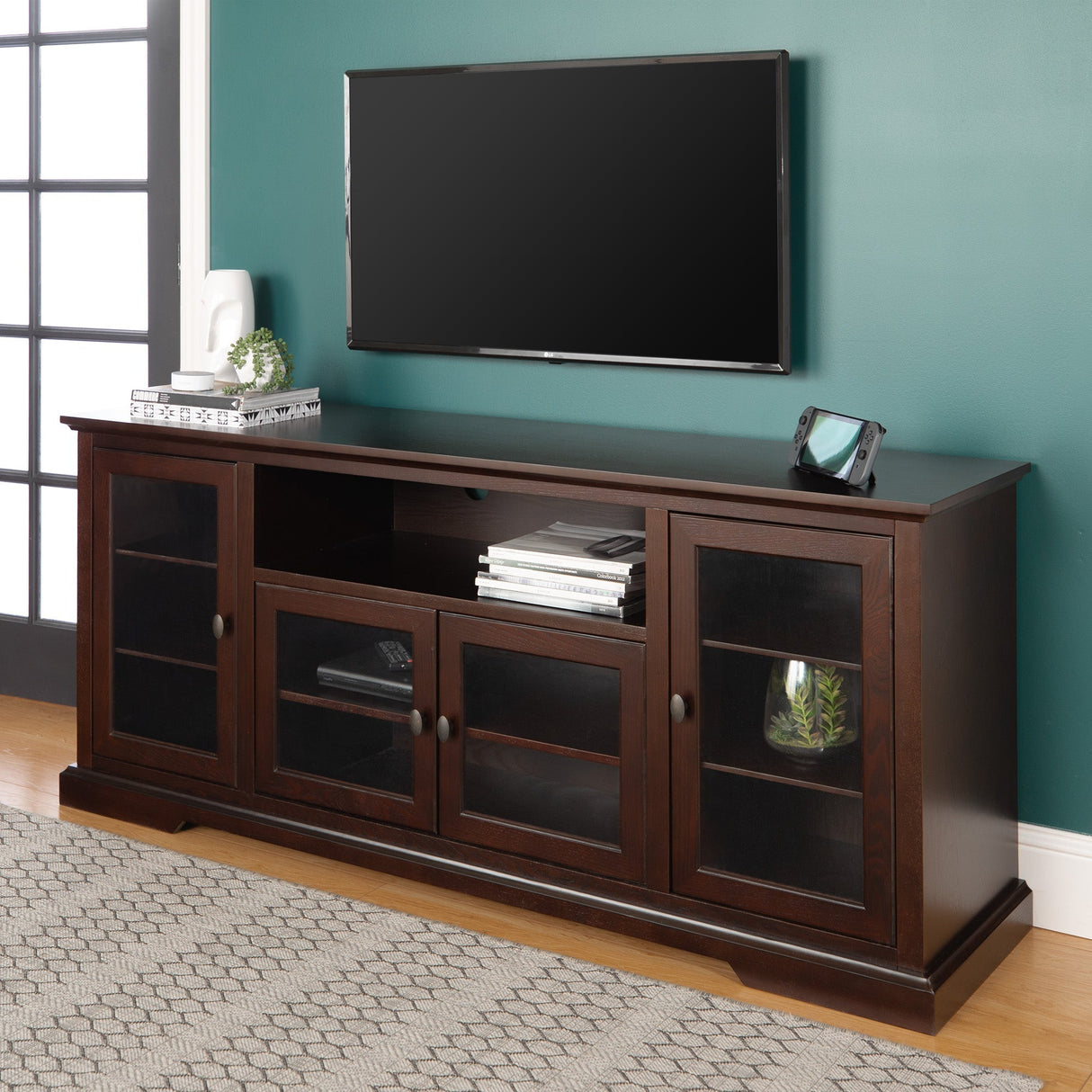 70" Highboy Style Wood TV Stand-Entertainment-Parc Decor
