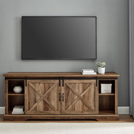 70" Sliding Barn Door TV Console