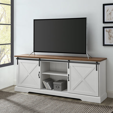 70" Sliding Barn Door TV Console-Entertainment-Parc Decor