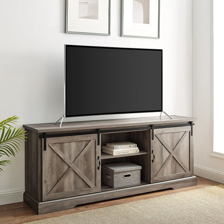 70" Sliding Barn Door TV Console-Entertainment-Parc Decor