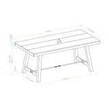 70" Trestle Dining Table-Dining / Kitchen-Parc Decor