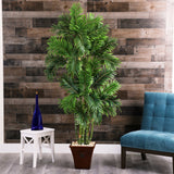 71” Areca Palm Artificial Tree in Brown Planter-Parc Decor