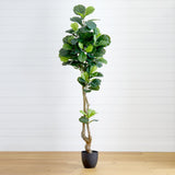78” Fiddle Leaf Artificial Tree (Real Touch)-Parc Decor