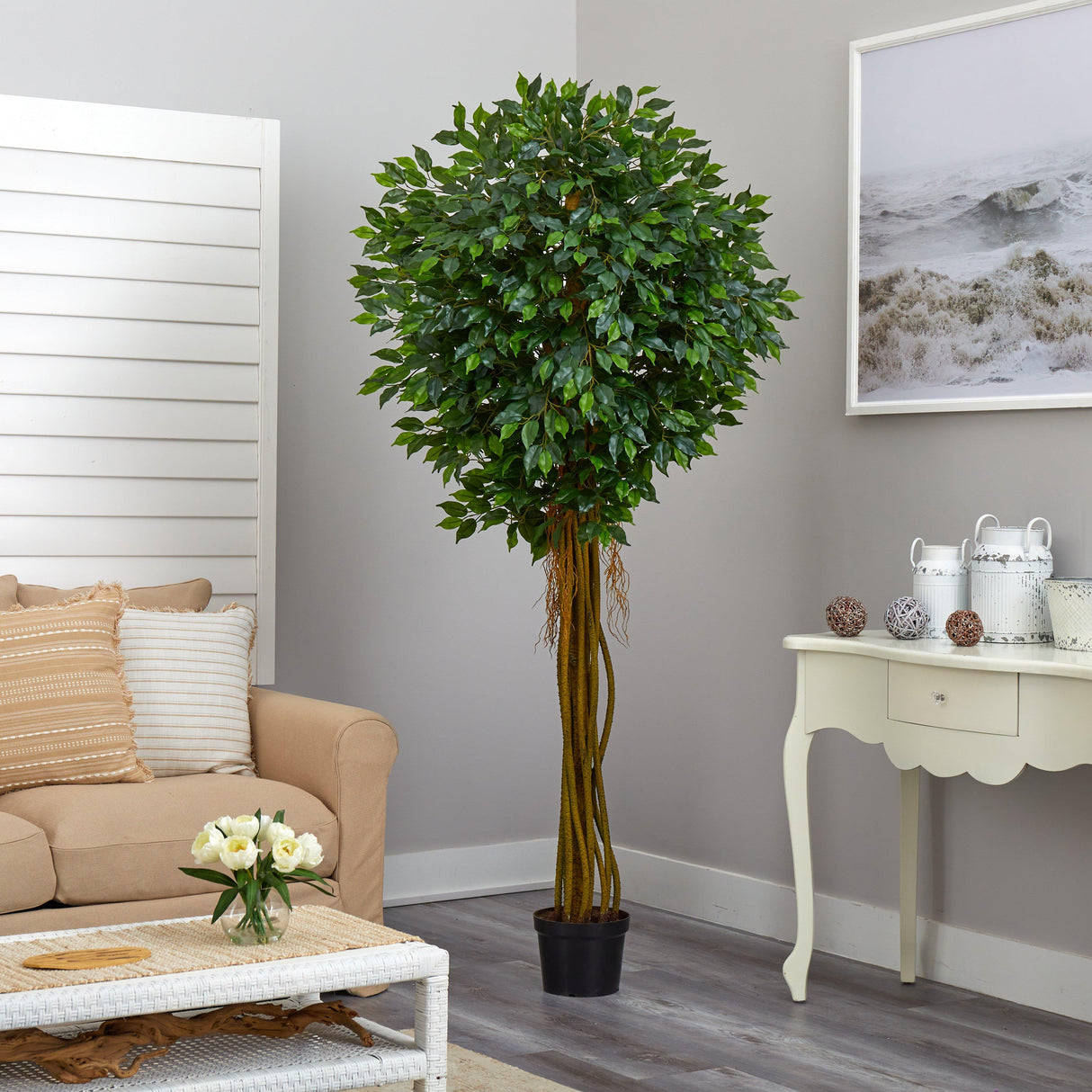 7.5' Ficus Tree UV Resistant (Indoor/Outdoor)-Parc Decor
