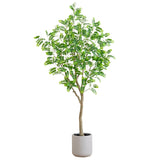7.5’ Artificial Greco Locust Citrus Tree in Decorative Planter-Tree-Parc Decor