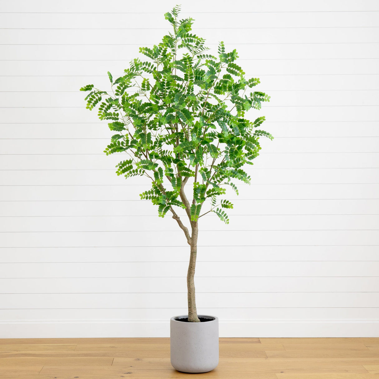 7.5’ Artificial Greco Locust Citrus Tree in Decorative Planter-Tree-Parc Decor