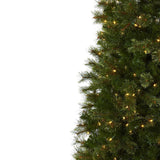 7.5’ Cashmere Slim Christmas Tree w/Clear Lights-Christmas Tree-Parc Decor