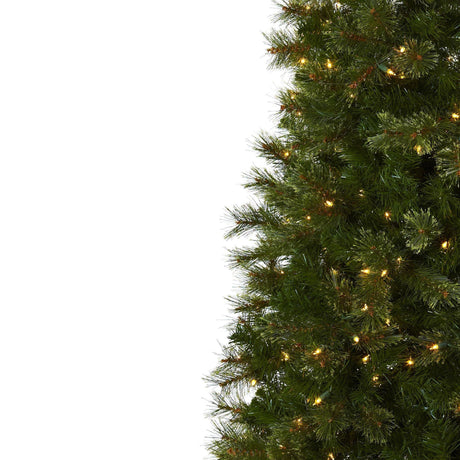 7.5’ Cashmere Slim Christmas Tree w/Clear Lights-Christmas Tree-Parc Decor
