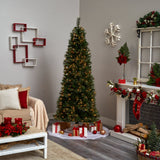 7.5’ Cashmere Slim Christmas Tree w/Clear Lights-Christmas Tree-Parc Decor