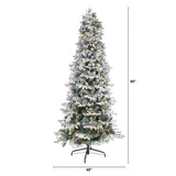 7.5' Flocked Alaskan Pre-Lit Artificial Christmas Tree 350 LED Lights and 2155 Bendable Branches-Christmas Tree-Parc Decor