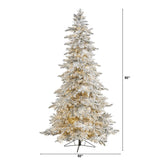 7.5' Flocked Grand Northern Rocky Fir Artificial Christmas Tree with 6672 Warm Cluster (Multifunction) LED Lights and 1071 Bendable Branches-Christmas Tree-Parc Decor