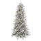 7.5’ Flocked Livingston Fir Artificial Christmas Tree with Pine Cones and 500 Warm LED Lights-Christmas Tree-Parc Decor