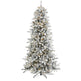 7.5’ Flocked Livingston Fir Artificial Christmas Tree with Pine Cones and 500 Warm LED Lights-Christmas Tree-Parc Decor