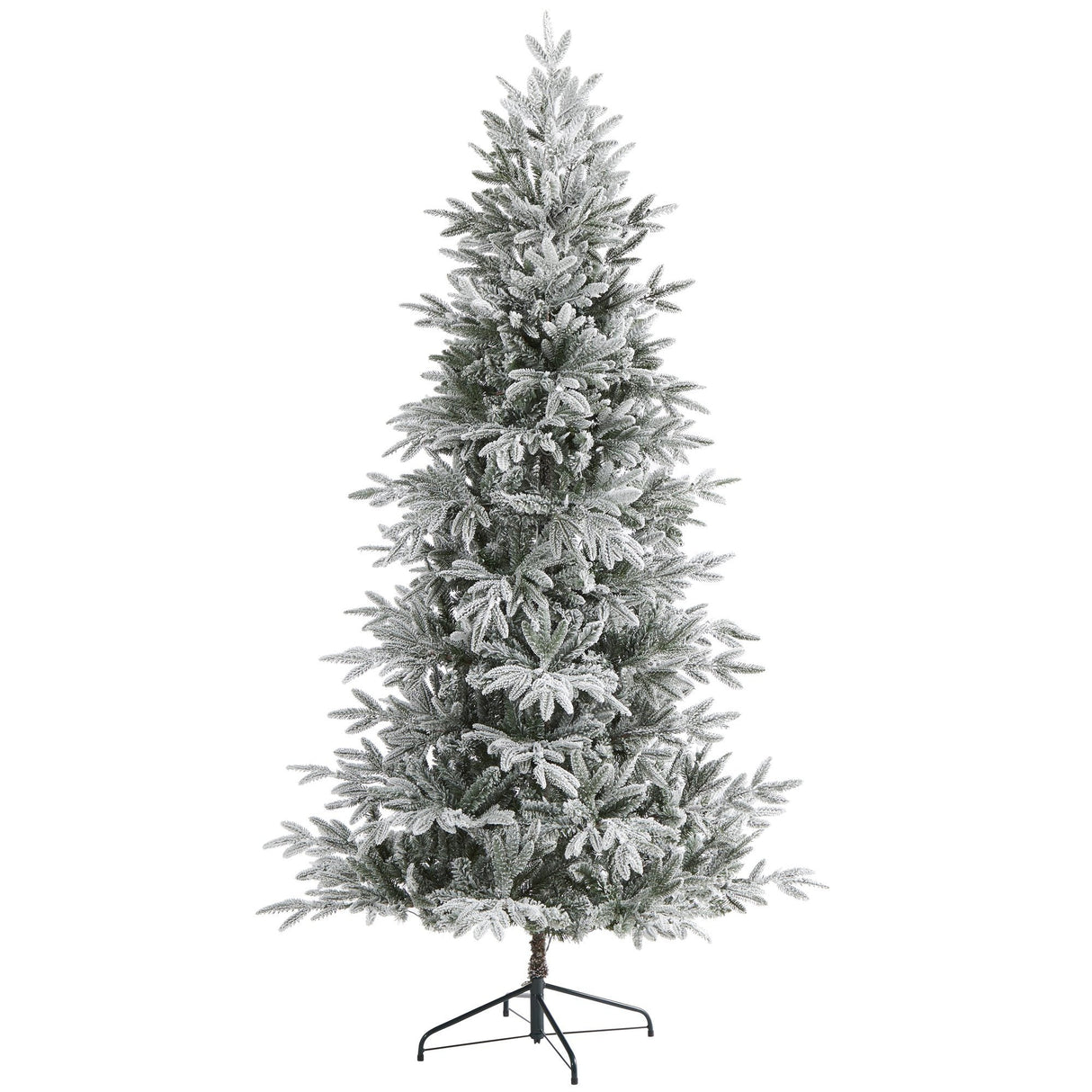 7.5’ Flocked Manchester Spruce Artificial Christmas Tree with 450 Lights and 949 Bendable Branches-Christmas Tree-Parc Decor