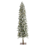 7.5’ Flocked Washington Alpine Artificial Christmas Tree-Christmas Tree-Parc Decor
