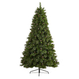 7.5’ Golden Tip Washington Pine Artificial Christmas Tree with 600 Clear Lights, Pine Cones and 1568 Bendable Branches-Christmas Tree-Parc Decor