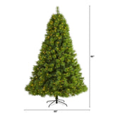 7.5’ Green Scotch Pine Artificial Christmas Tree with 550 Clear LED Lights-Christmas Tree-Parc Decor