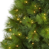 7.5’ Green Scotch Pine Artificial Christmas Tree with 550 Clear LED Lights-Christmas Tree-Parc Decor