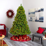 7.5’ Green Scotch Pine Artificial Christmas Tree with 550 Clear LED Lights-Christmas Tree-Parc Decor