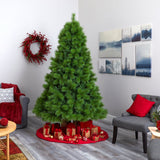 7.5’ Green Scotch Pine Artificial Christmas Tree with 550 Clear LED Lights-Christmas Tree-Parc Decor