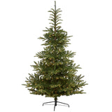 7.5’ Layered Washington Spruce Artificial Christmas Tree with 550 Clear LED Lights and 1325 Bendable Branches-Christmas Tree-Parc Decor