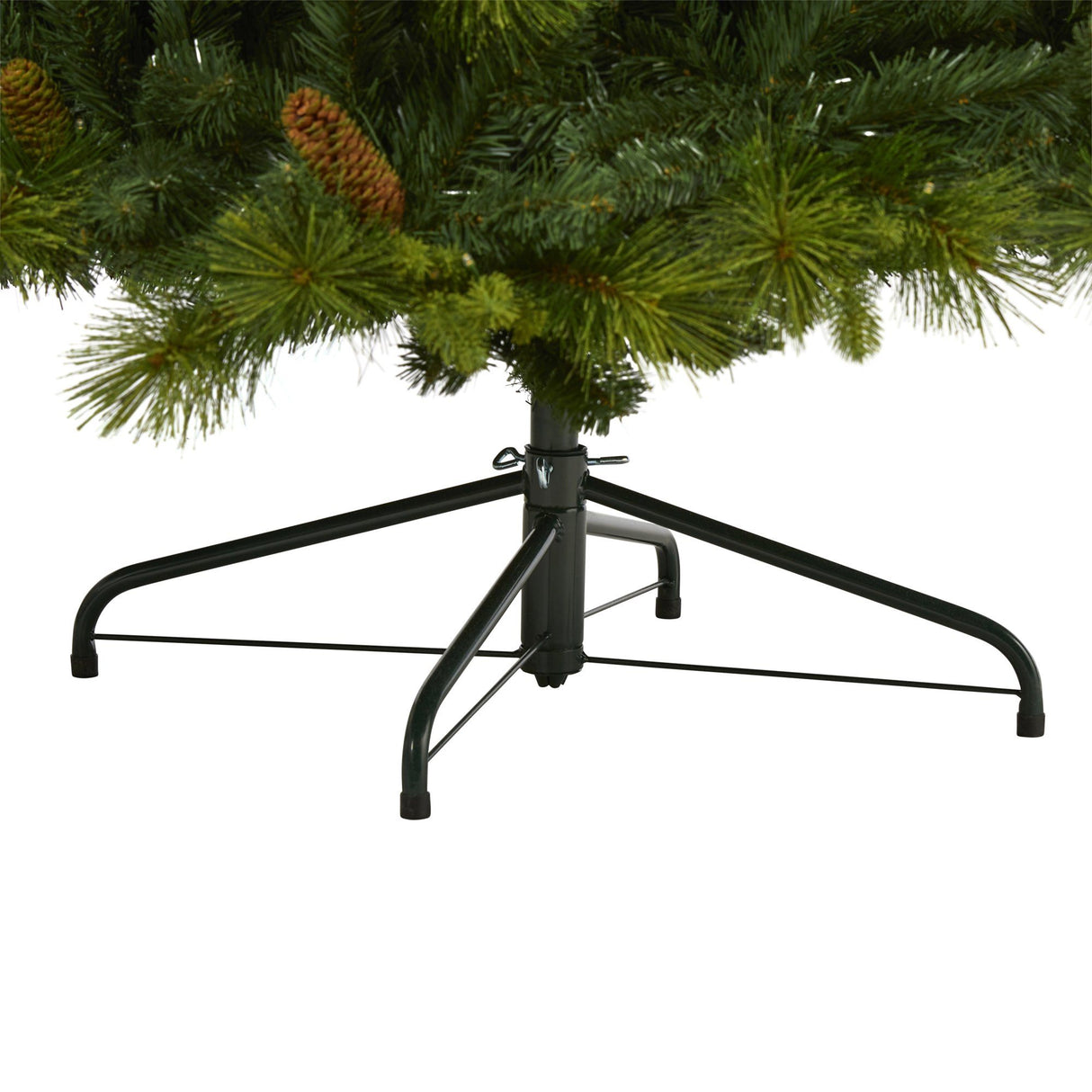 7.5’ North Carolina Mixed Pine Artificial Christmas Tree with 470 Warm White LED Lights, 1895 Bendable Branches and Pinecones-Christmas Tree-Parc Decor