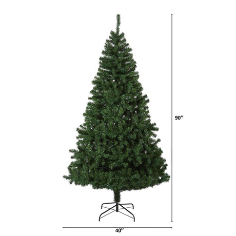 7.5' Northern Tip Pine Artificial Christmas Tree with 400 Clear LED Lights-Christmas Tree-Parc Decor