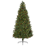 7.5' Rocky Mountain Spruce Artificial Christmas Tree with Pinecones and 400 Clear LED Lights-Christmas Tree-Parc Decor