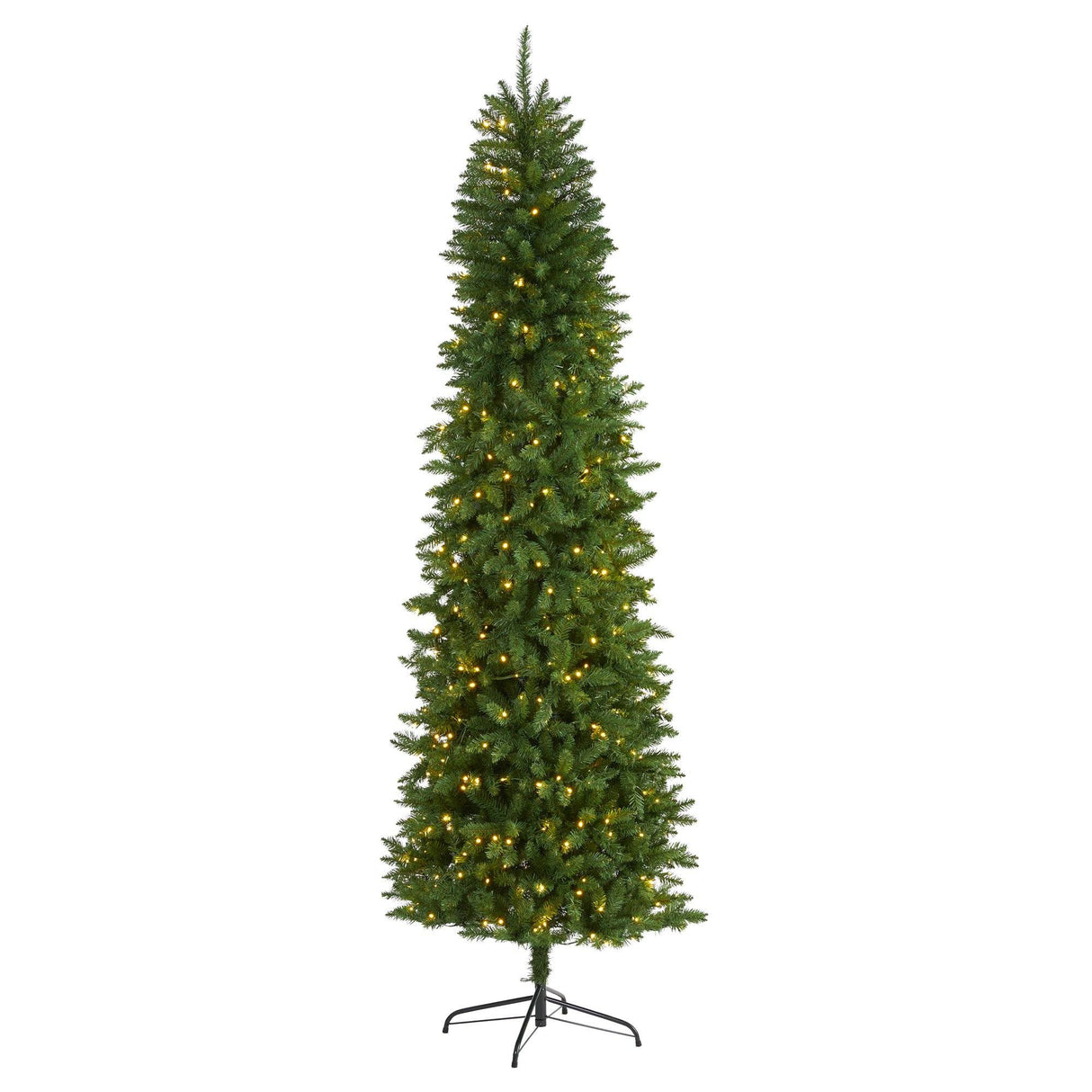 7.5’ Slim Green Mountain Pine Artificial Christmas Tree with 350 Clear LED Lights-Christmas Tree-Parc Decor