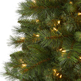 7.5’ Slim West Virginia Mountain Pine Artificial Christmas Tree with 450 Clear Lights and 967 Bendable Branches-Christmas Tree-Parc Decor