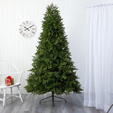 7.5’ Washington Fir Artificial Christmas Tree with 600 Clear Lights and 1610 Bendable Branches-Christmas Tree-Parc Decor