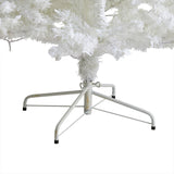 7.5' White Artificial Christmas Tree with 1380 Bendable Branches and 400 Clear LED Lights-Christmas Tree-Parc Decor