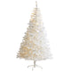 7.5' White Artificial Christmas Tree with 1380 Bendable Branches and 400 Clear LED Lights-Christmas Tree-Parc Decor