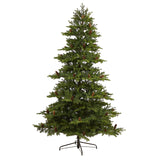 7.5’ Yukon Mountain Fir Artificial Christmas Tree with 600 Clear Lights, Pine Cones and 1740 Bendable Branches-Christmas Tree-Parc Decor